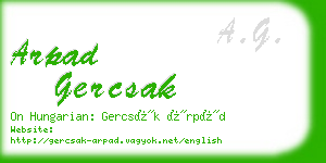 arpad gercsak business card